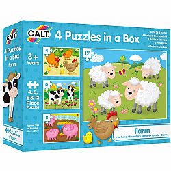 4 PUZZLES IN A BOX - FARM