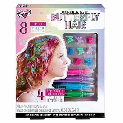 BUTTERFLY CLIP AND HAIR CHOX DESIGN SET