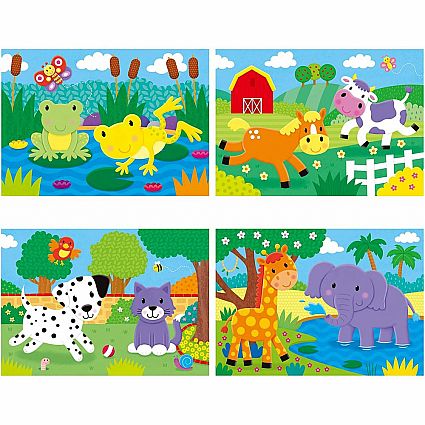 4 PUZZLES IN A BOX ANIMALS