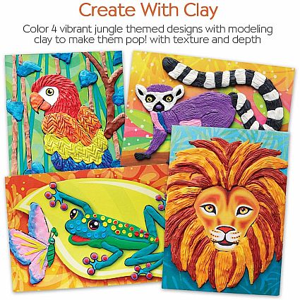 DO ART COLORING WITH CLAY