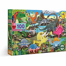 100 PC FLOOR PUZZLE LAND OF THE DINOSAURS