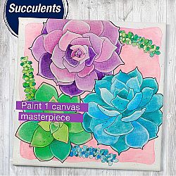 WATERCOLOR SUCCULENTS PAINT BY NUMBER