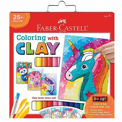 COLORING WITH CLAY UNICORN AND FRIENDS