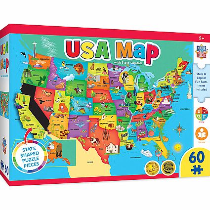 60 PC PUZZLE USA MAP