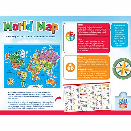 60 PC PUZZLE WORLD MAP